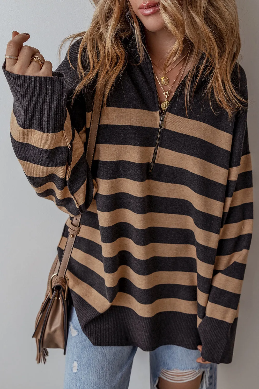 Adeline Stripe Oversized Sweater