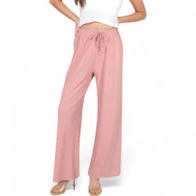 Anna-Kaci Women's Relaxed Fit Wide-Leg Lounge Pants with Adjustable Drawstring