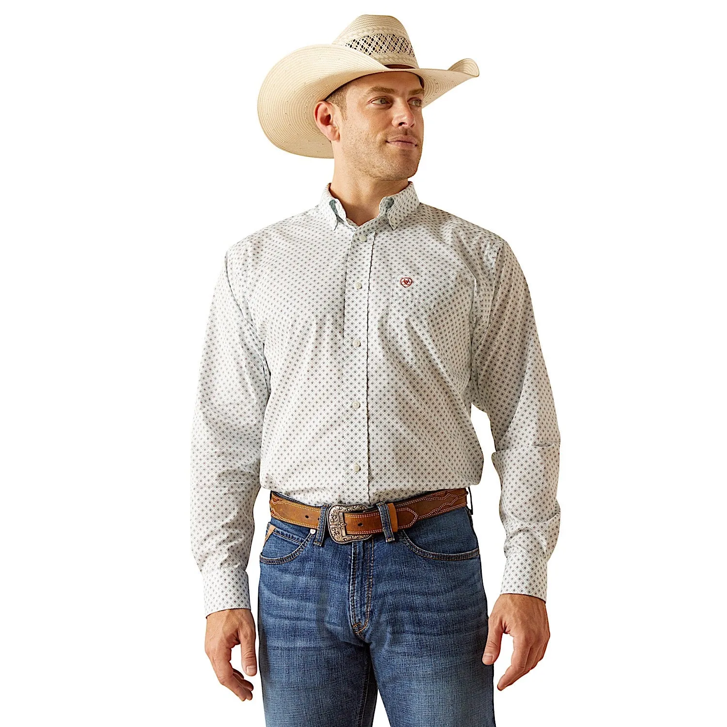 Ariat Men's Wrinkle Free Irving Classic Fit Shirt - White