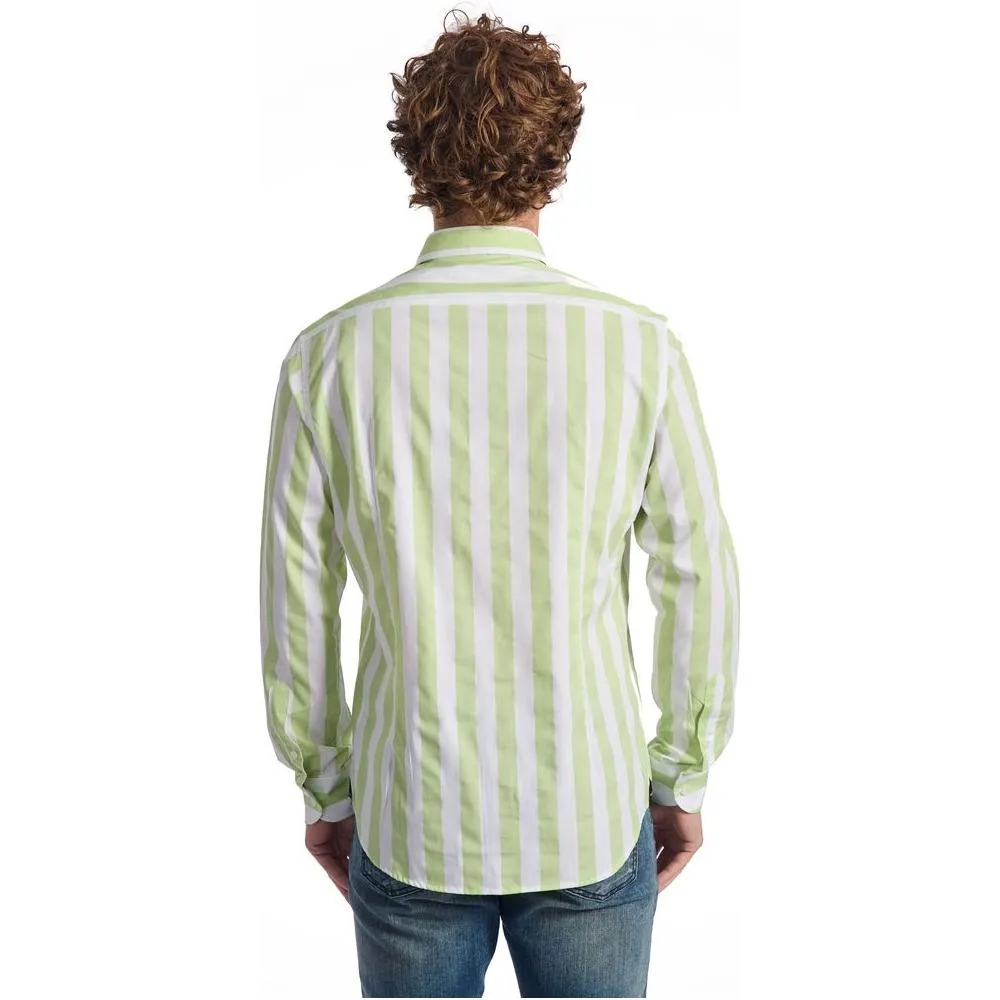 Baldinini Trend "Green Cotton Men Shirt"