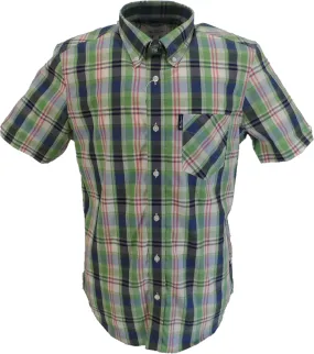 Ben Sherman Mens Green Large Overcheck Check Shirts