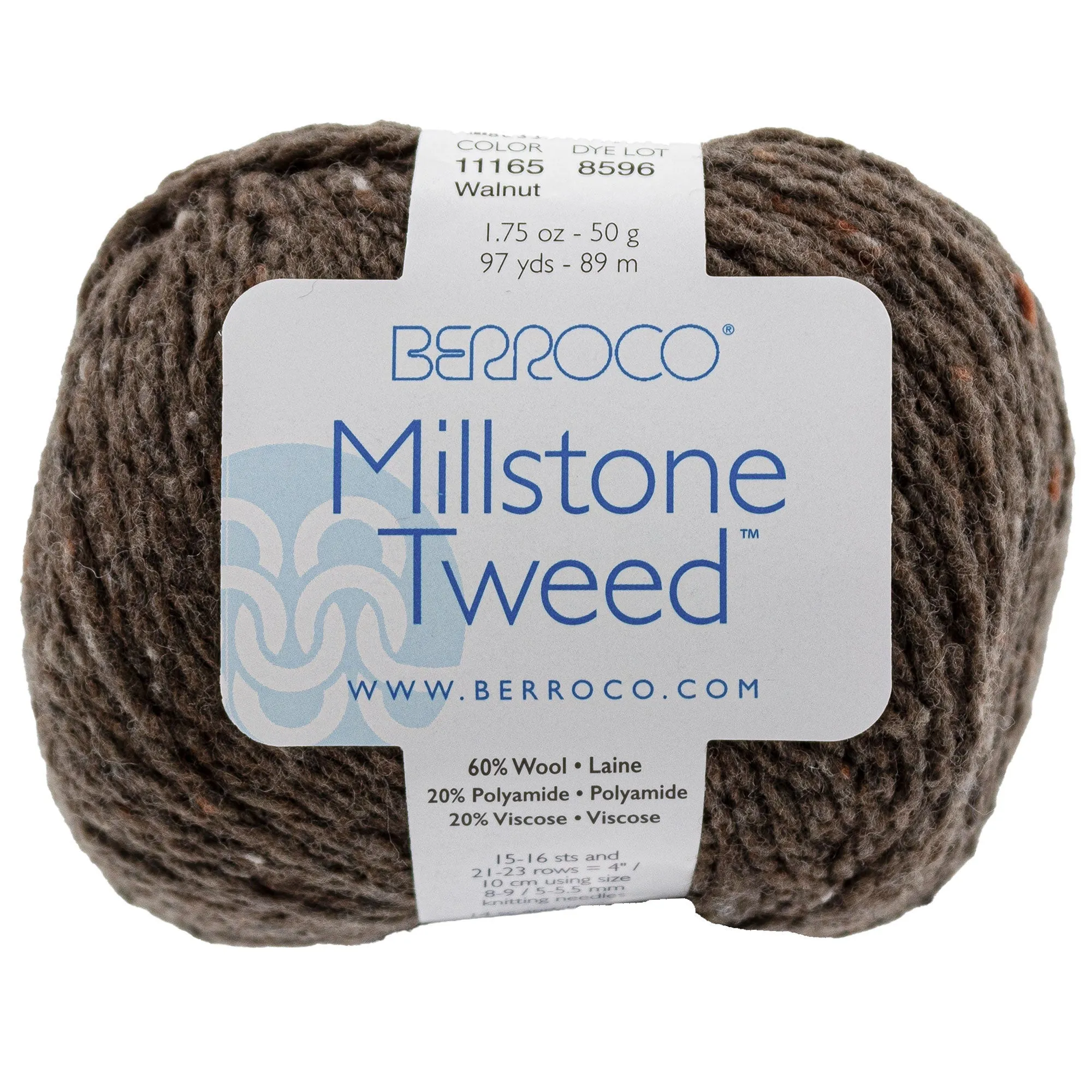 Berroco Millstone Tweed Yarn - 11165 Walnut