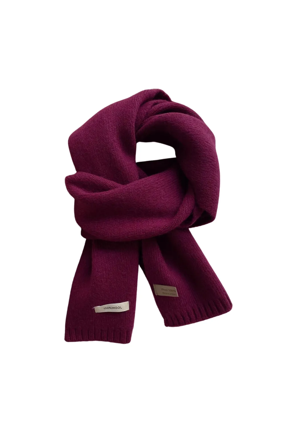 'Bertha' 100% Wool Knitted Scarf (16 Colors)