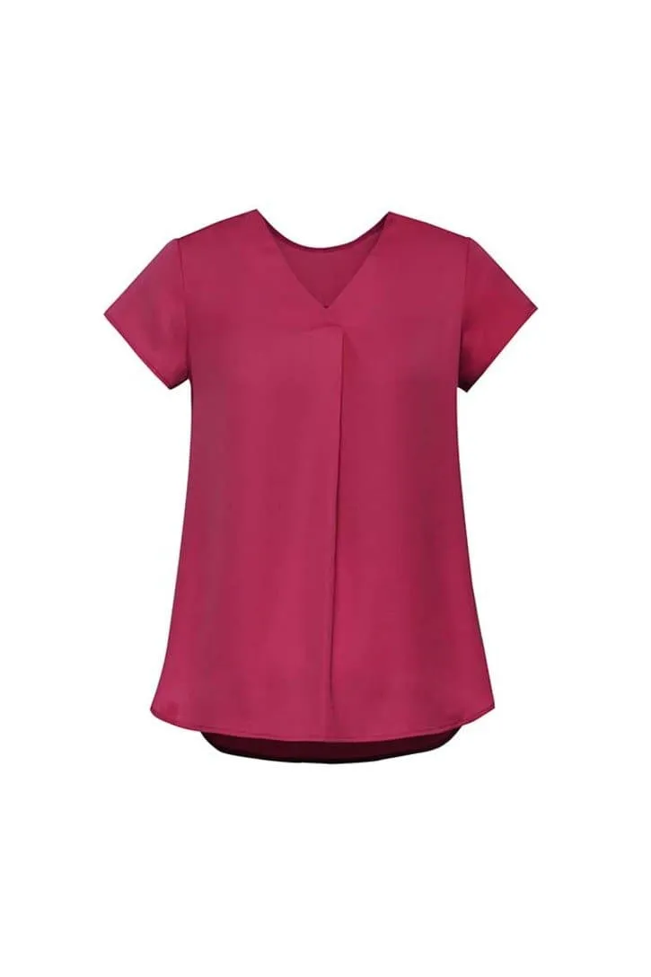 Biz Corporate's Kayla V-Neck Pleat Blouse RB967LS