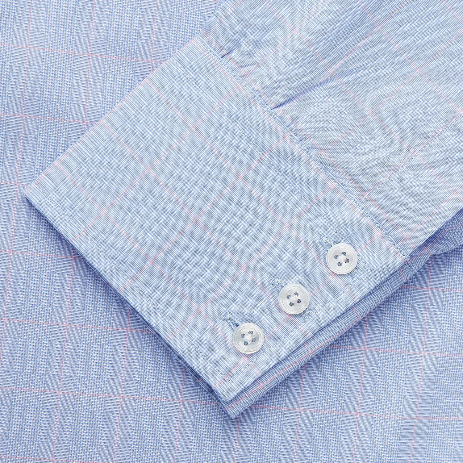 Blue and Pink Prince of Wales Check Belgravia Shirt