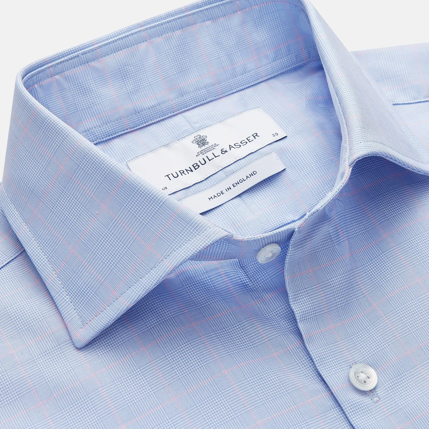 Blue and Pink Prince of Wales Check Belgravia Shirt