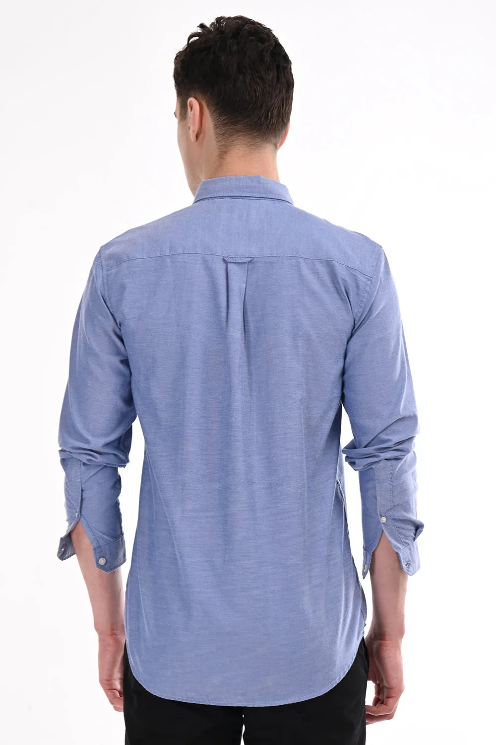 Blue New Age Oxford Semi Formal Shirt