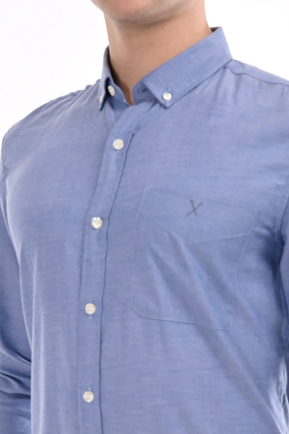 Blue New Age Oxford Semi Formal Shirt