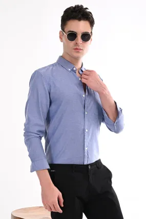 Blue New Age Oxford Semi Formal Shirt