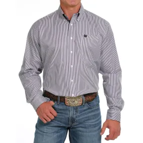 Cinch Men's Grey & White Stripe Shirt