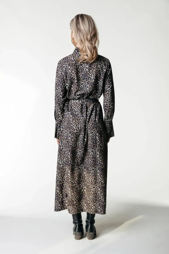 Desiree Leopard Dress | Warm Brown