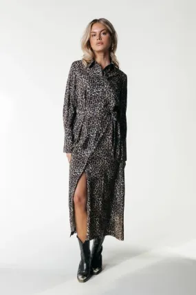 Desiree Leopard Dress | Warm Brown