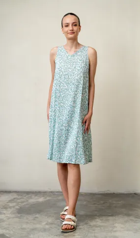 Eco Rayon Semi Swing Dress Bamboo Blue, 3 Sizes