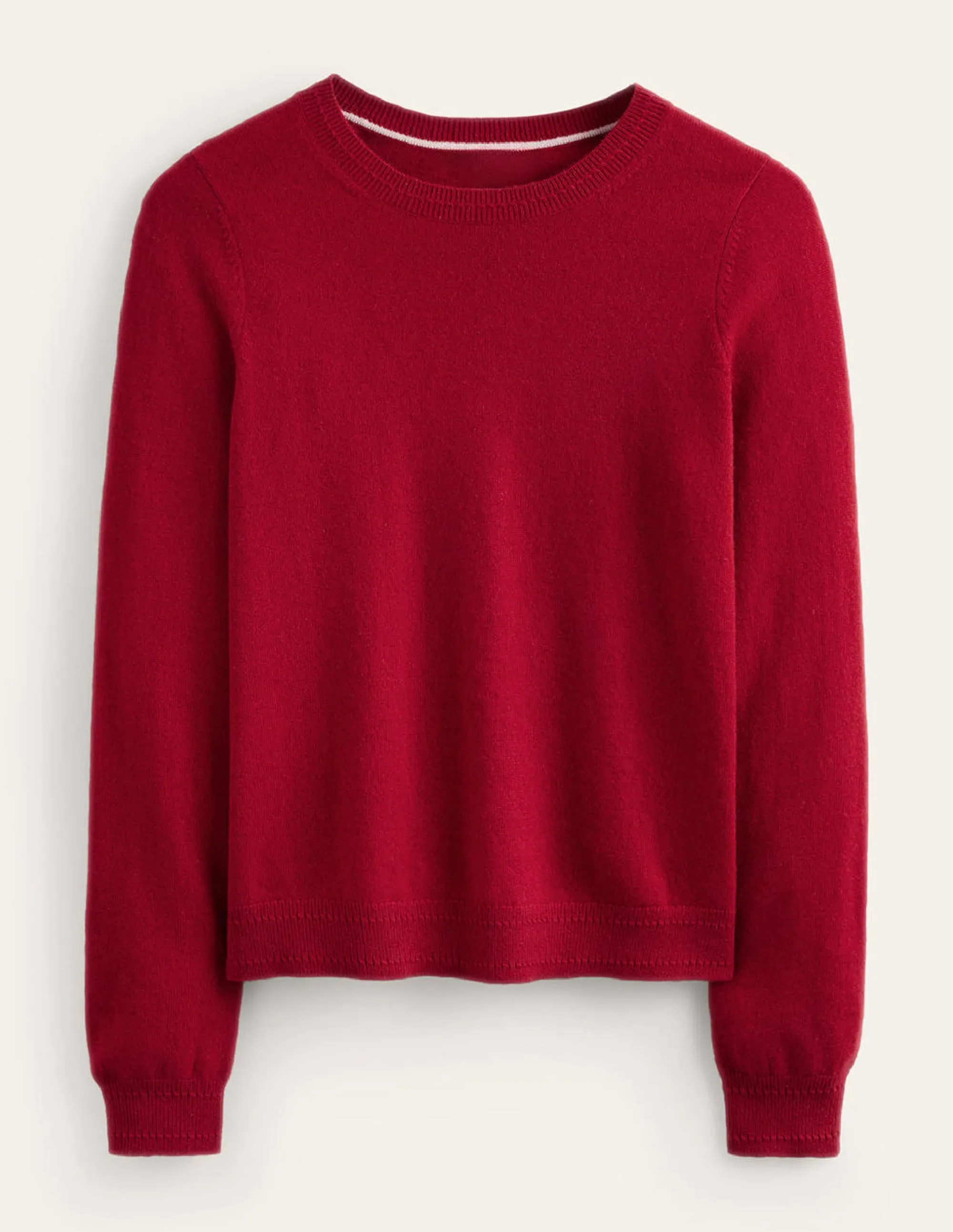 Eva Cashmere Crew Neck Jumper-Salsa