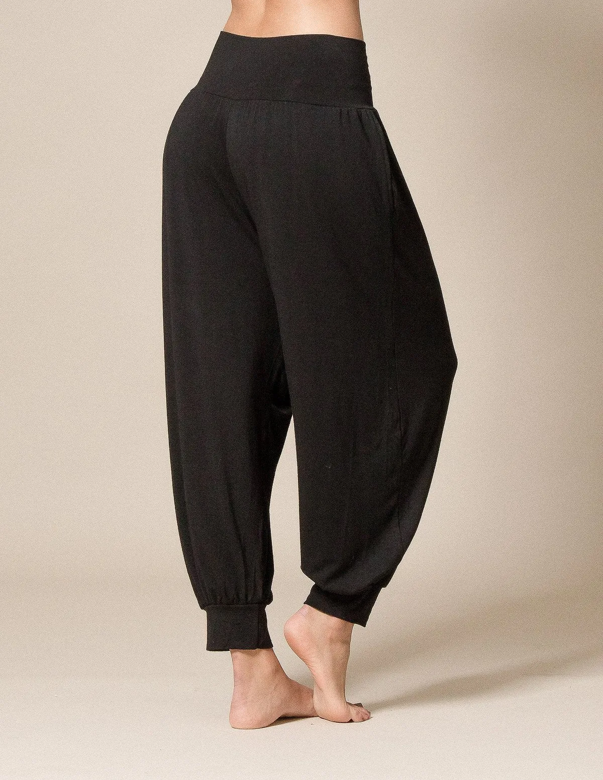 Flowy Harem Pants - Black