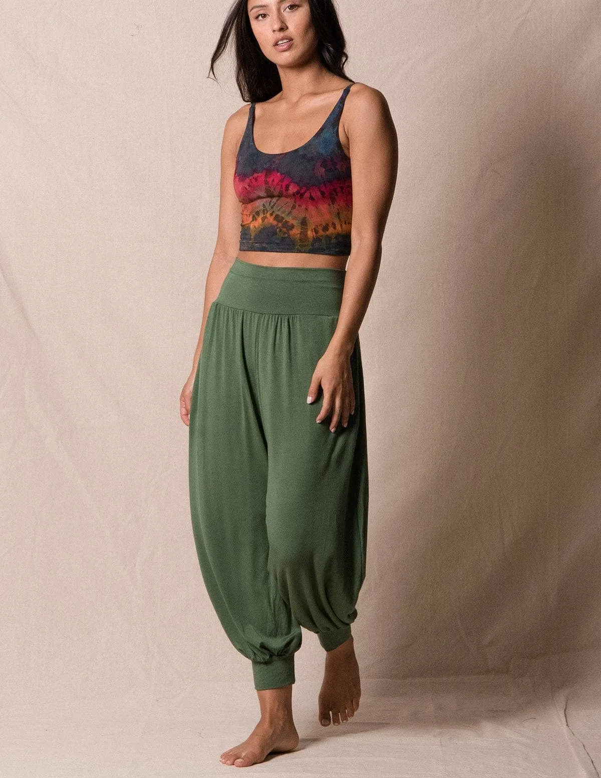 Flowy Harem Pants - Meadow