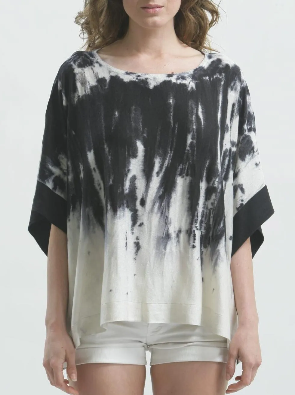 Hand Painted Square Poncho Tee