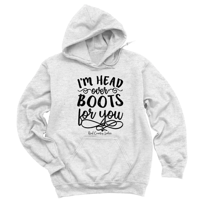 I'm Head Over Boots For You Black Print Hoodies & Long Sleeves