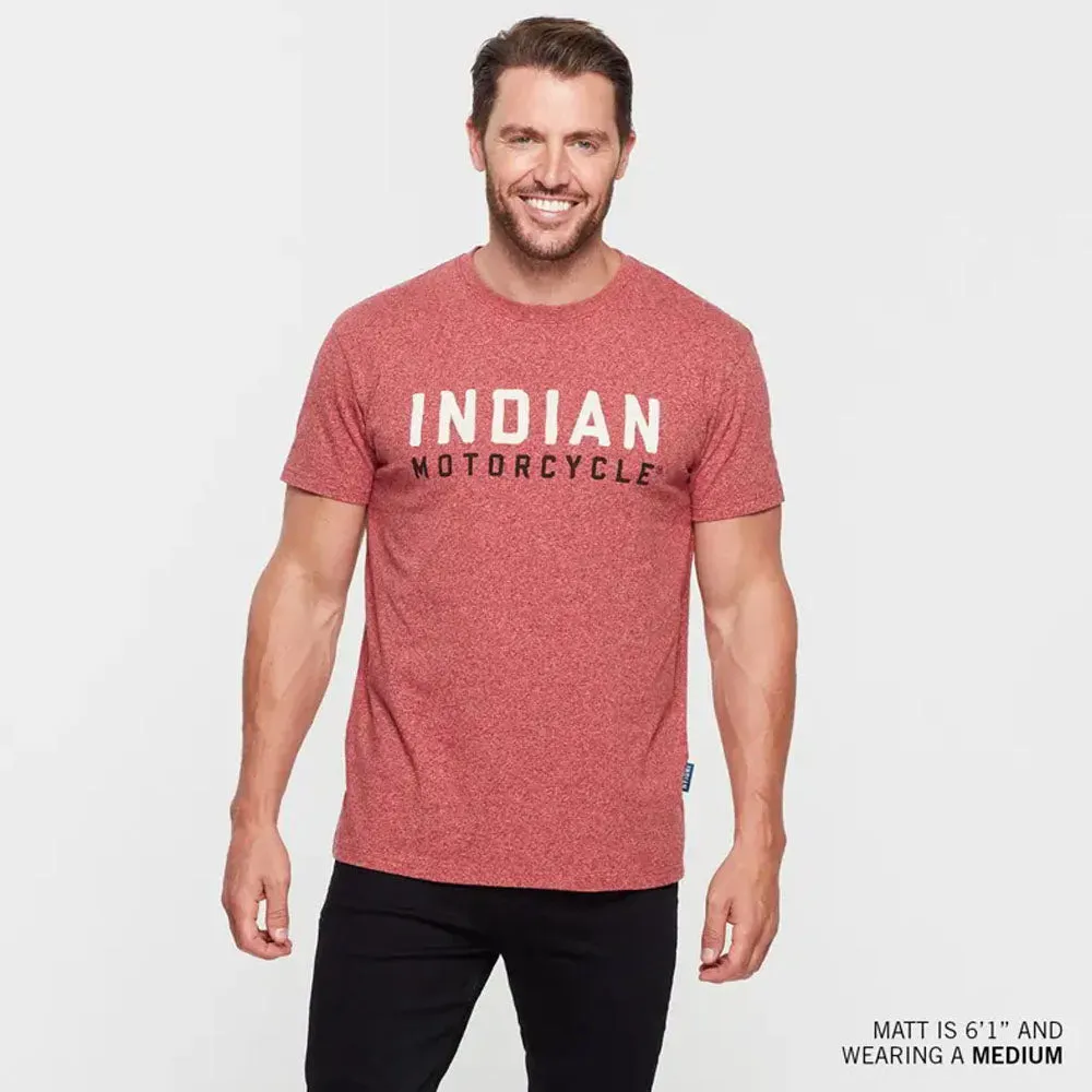 Indian Motorcycle  Mens Watercolor Logo T-Shirt Tee Soft Lightweight Comfy Red