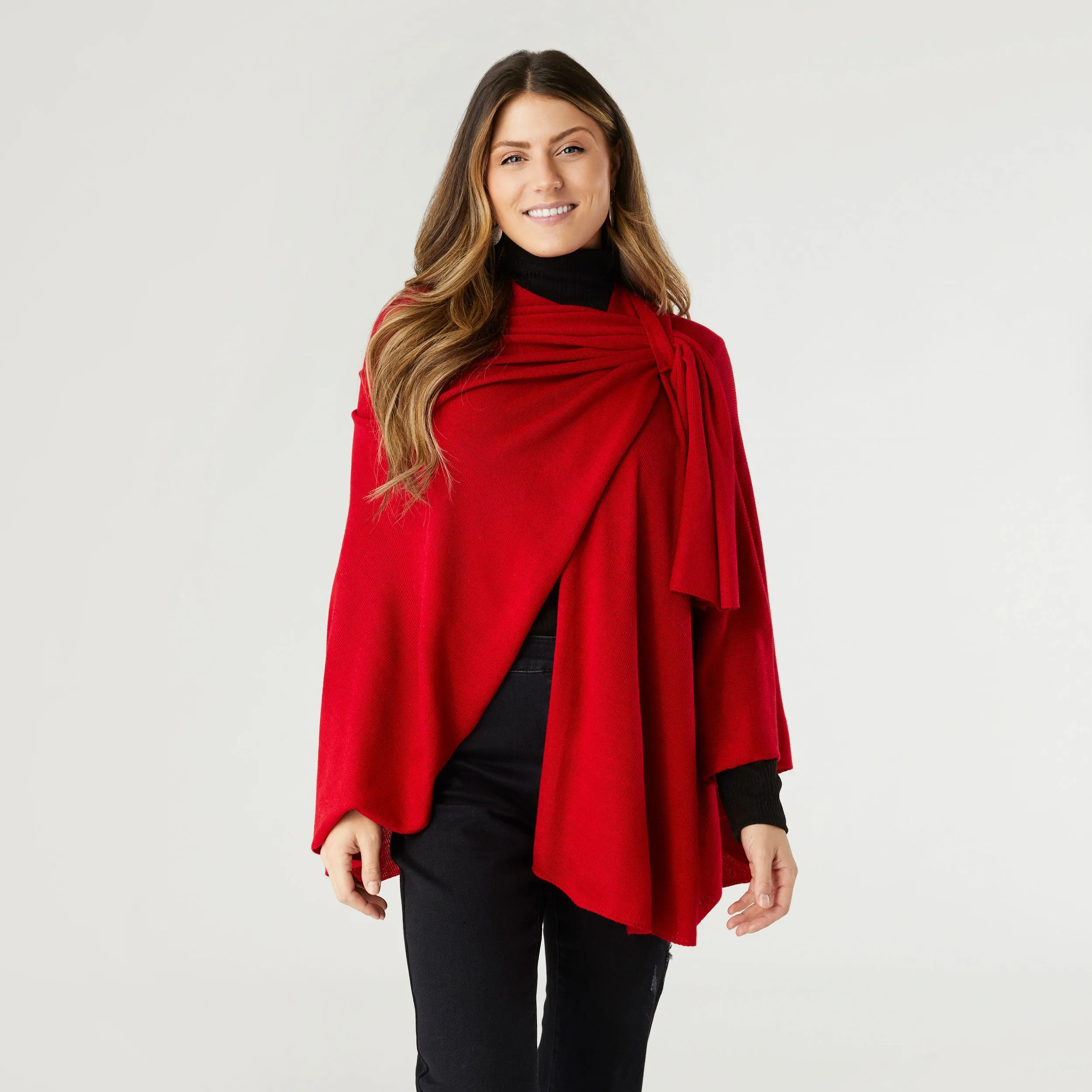 Kiara Pull Thru Wrap - Red