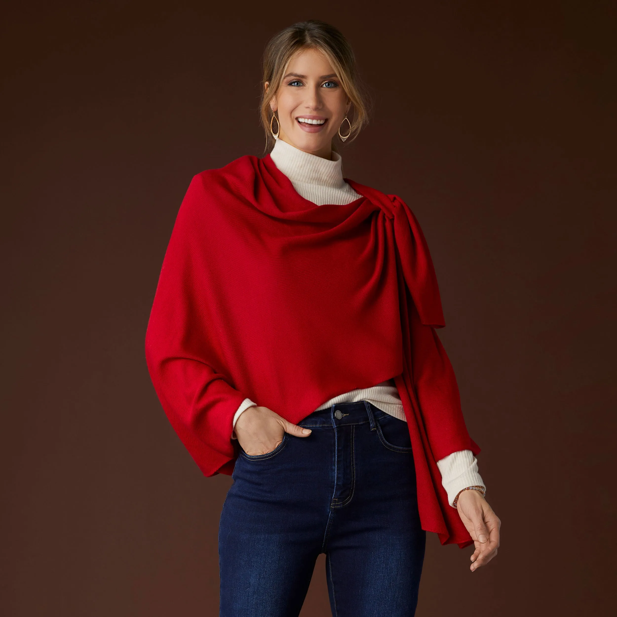 Kiara Pull Thru Wrap - Red