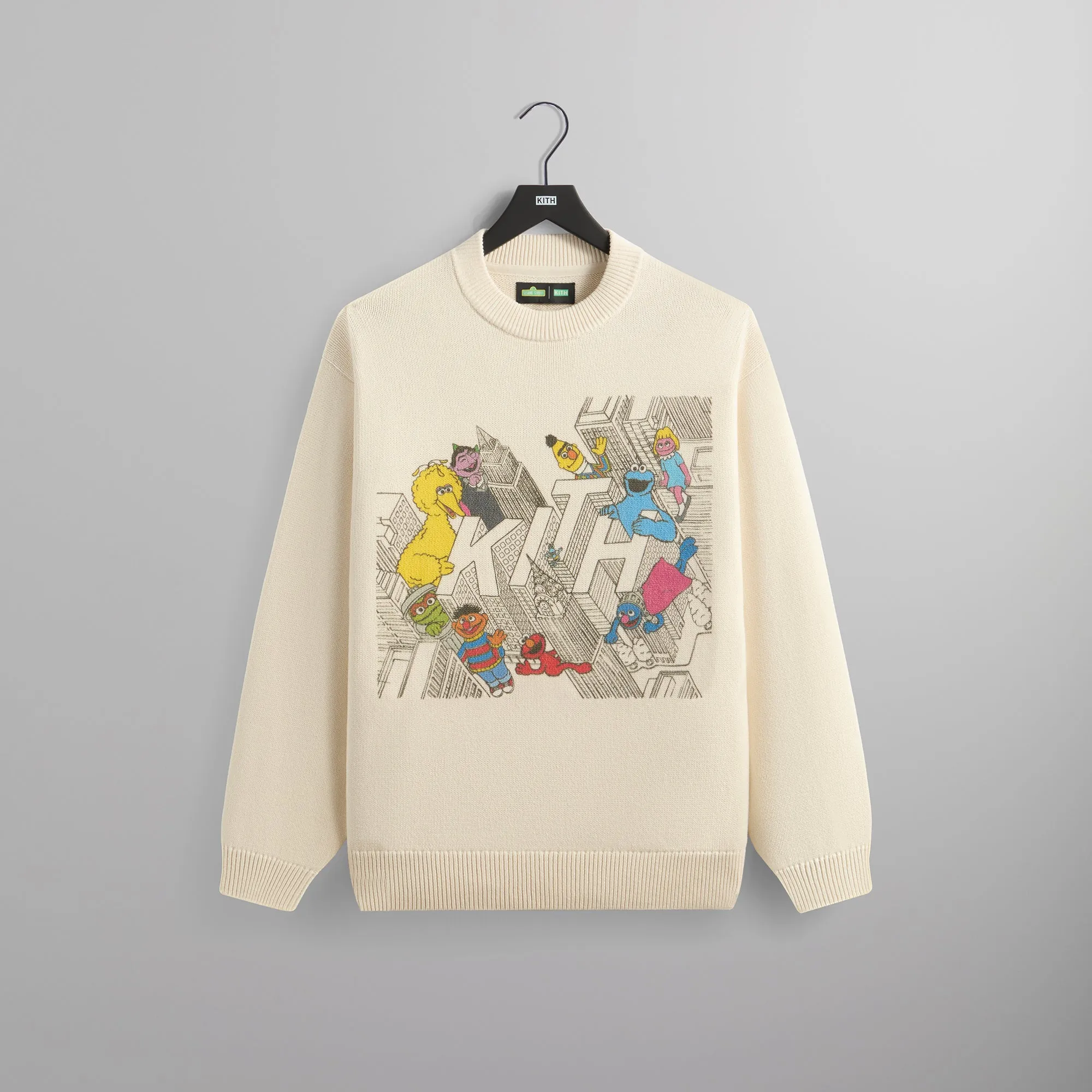 Kith for Sesame Street City Outline Sweater - Sandrift