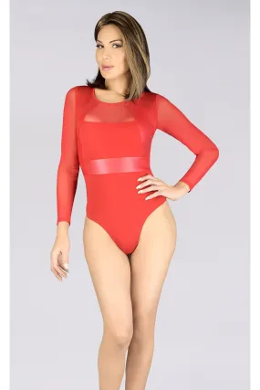 Leatherette Accent Bodysuit