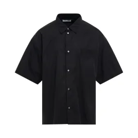 Logo Patch Short Sleeve Shirt in Black