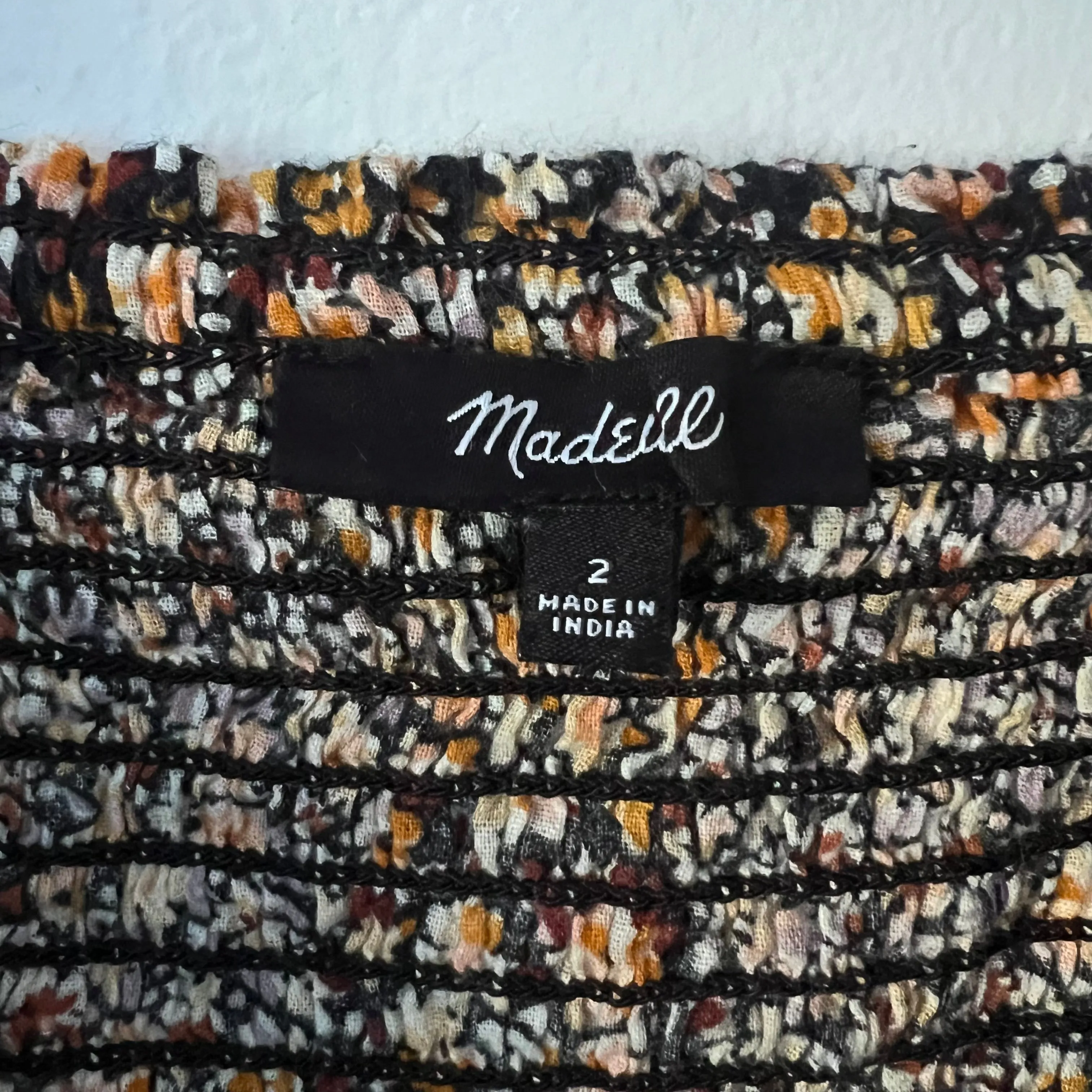 Madewell Lucie Floral Smocked Peplum Top