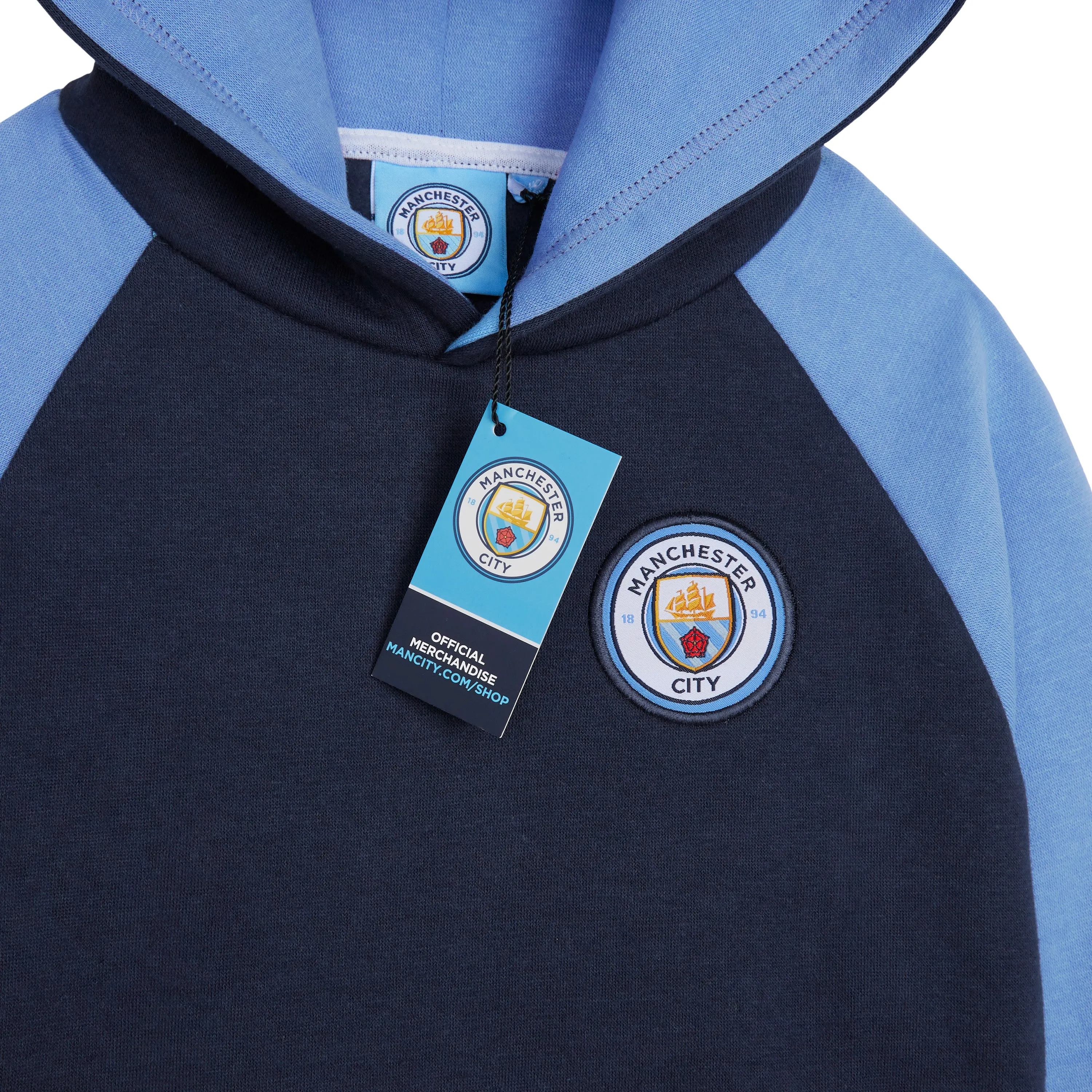 Manchester City F.C. Boys Hoodie with Kangaroo Pocket