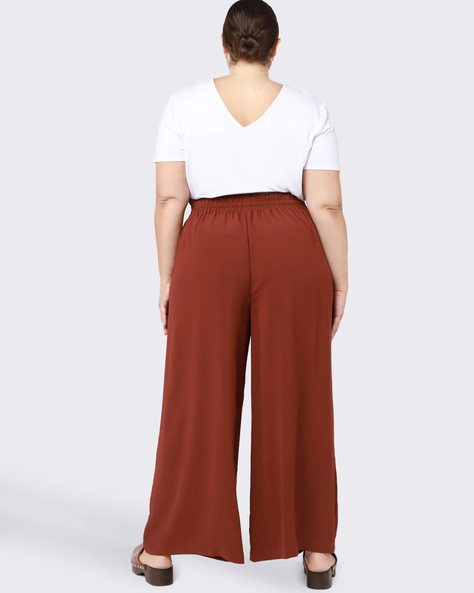 Maria Wide Leg Pant | Terracotta