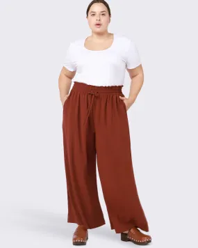 Maria Wide Leg Pant | Terracotta