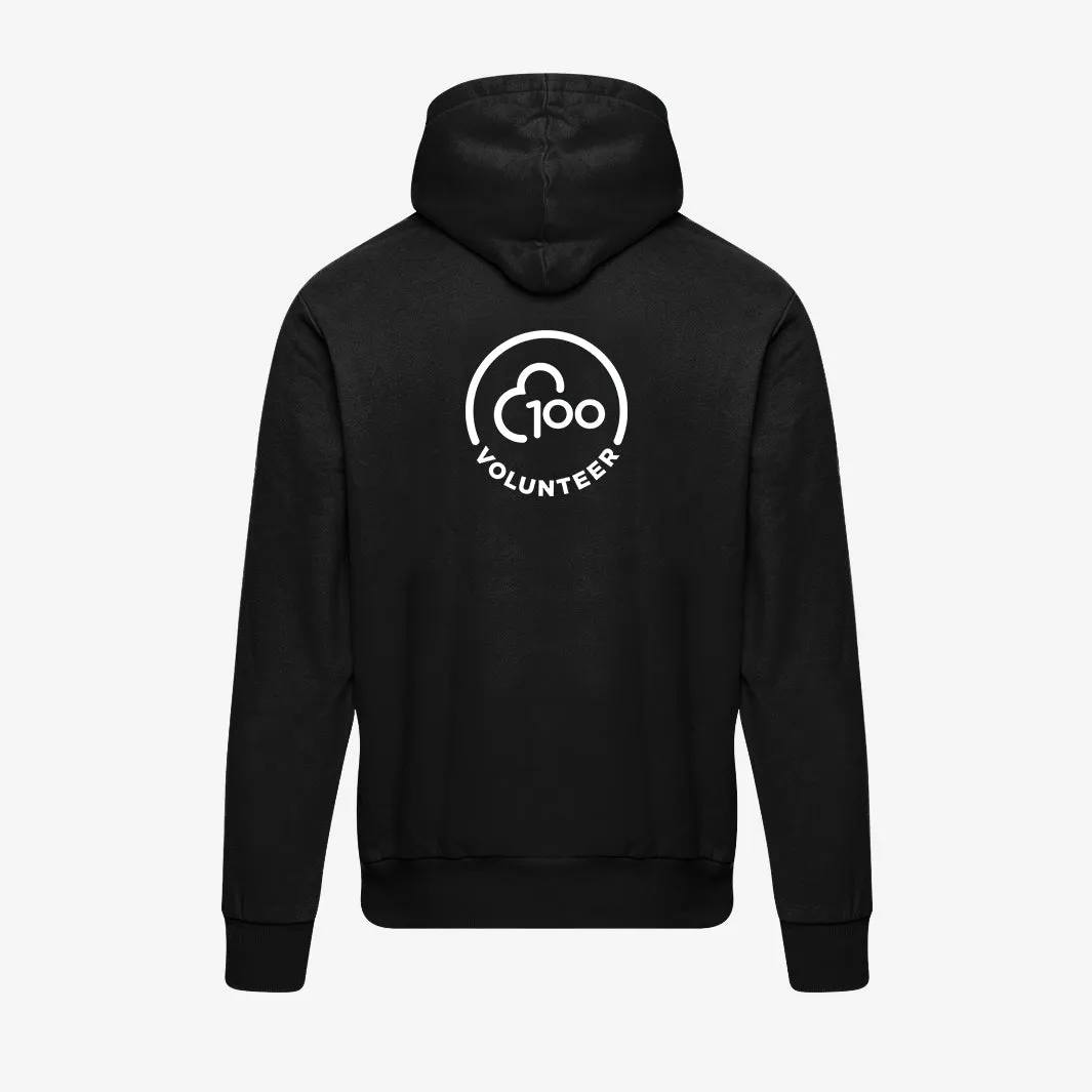 Men's volunteer black 100 hoodie