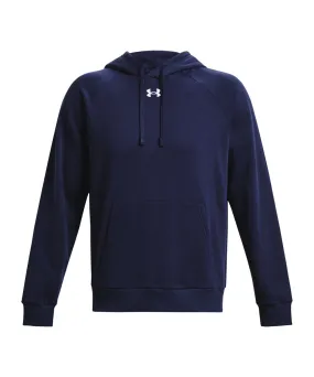 Midnight Navy/White - UA Rival fleece hoodie