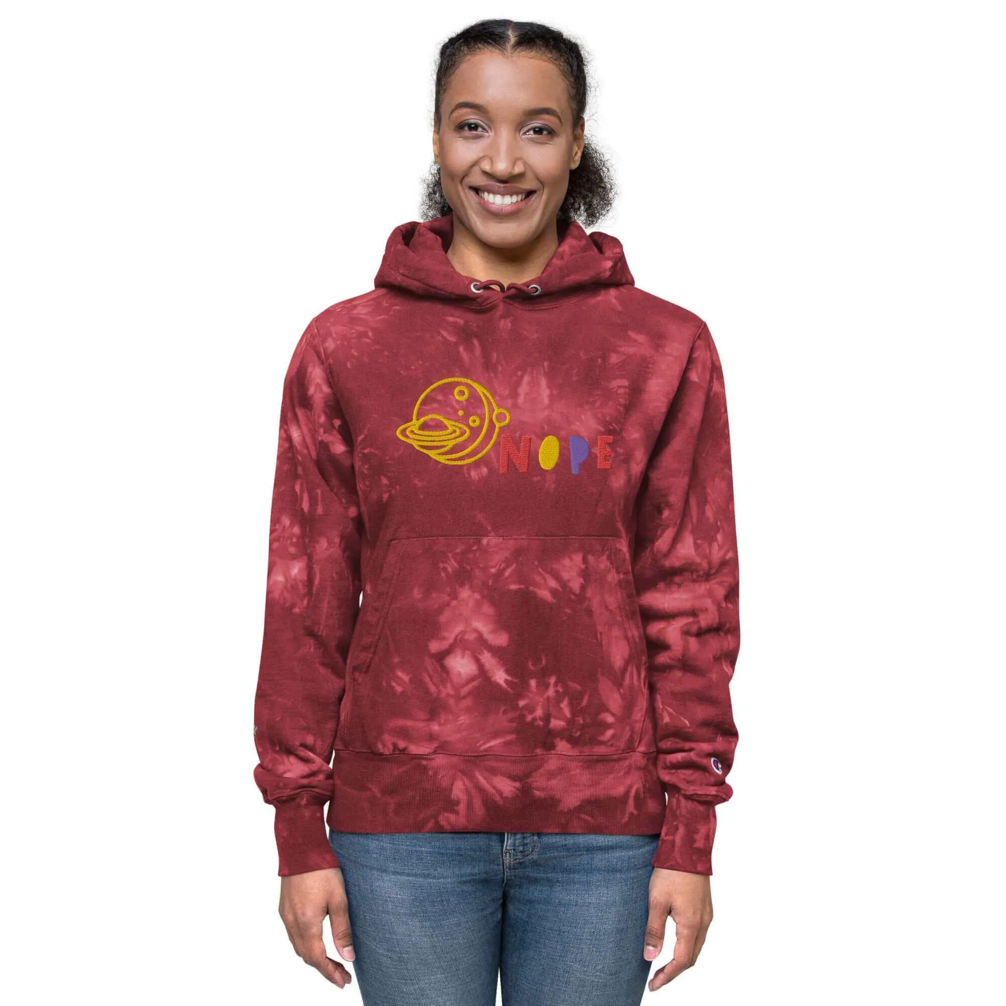 Nowhere2be Nope Champion Tie-Dye Hoodie | Unique & Comfy