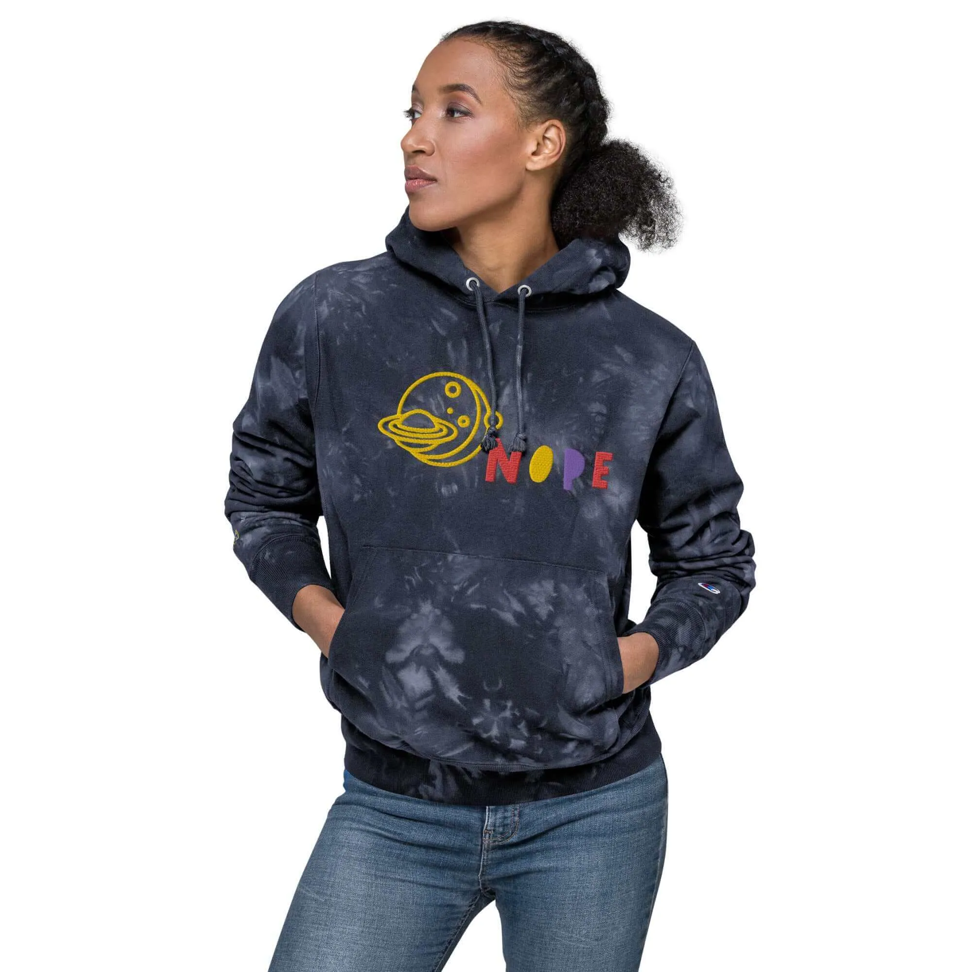 Nowhere2be Nope Champion Tie-Dye Hoodie | Unique & Comfy