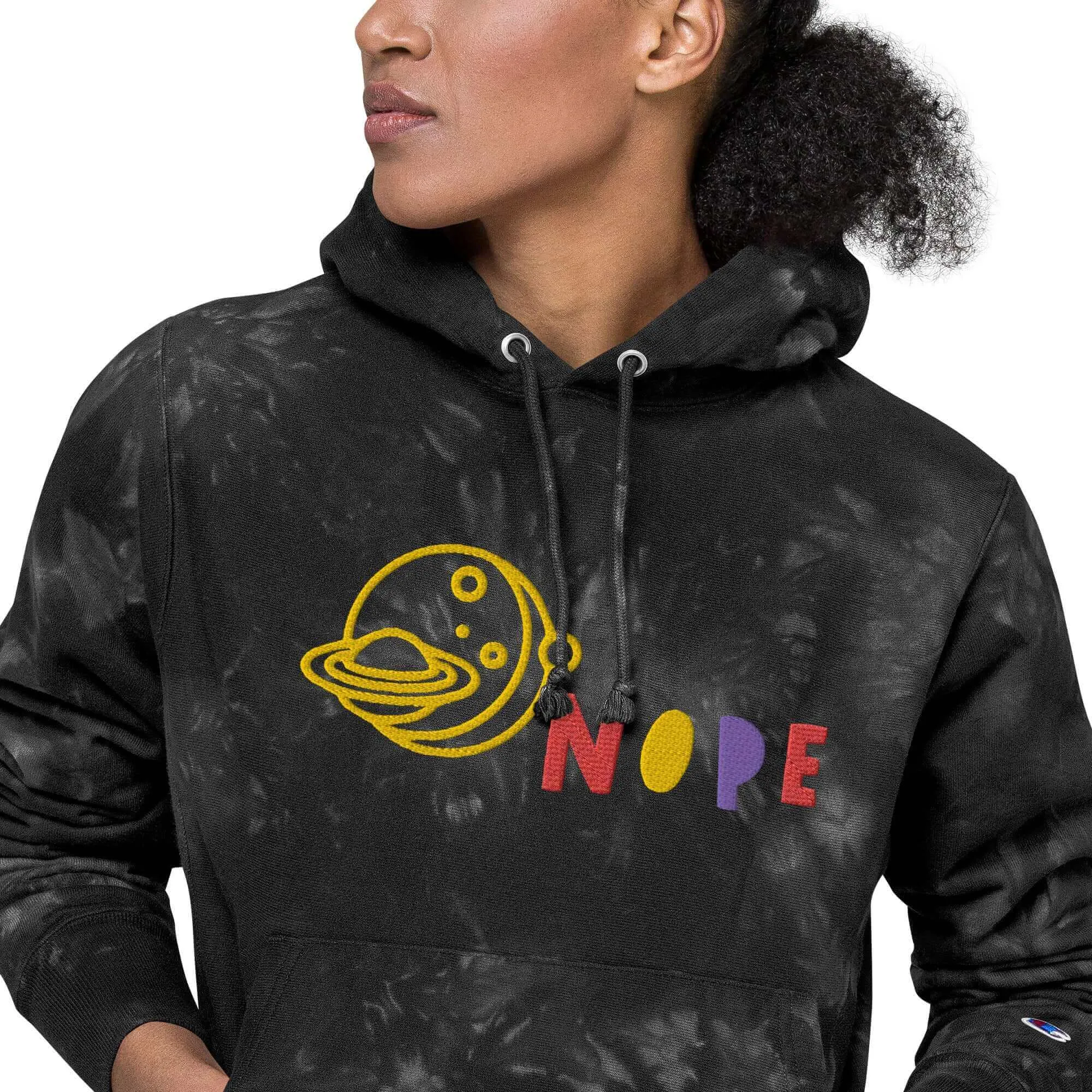 Nowhere2be Nope Champion Tie-Dye Hoodie | Unique & Comfy