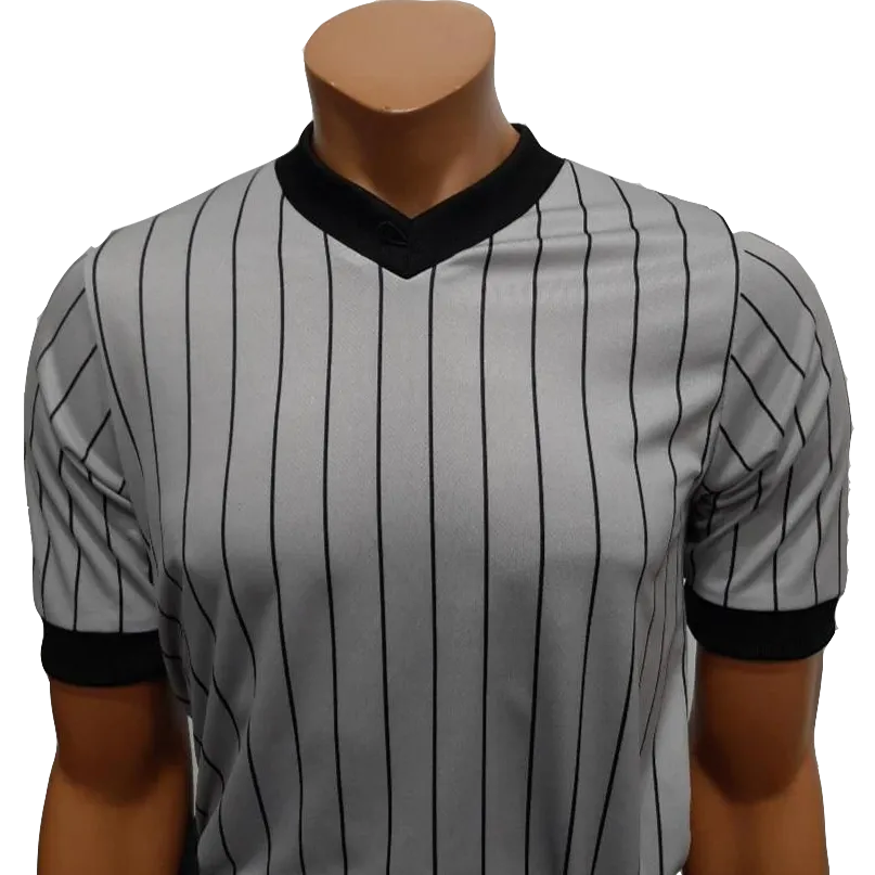 PIAA Grey Mesh V-Neck with Black Pinstripes