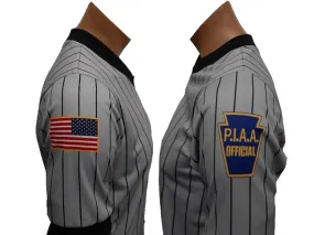 PIAA Grey Mesh V-Neck with Black Pinstripes