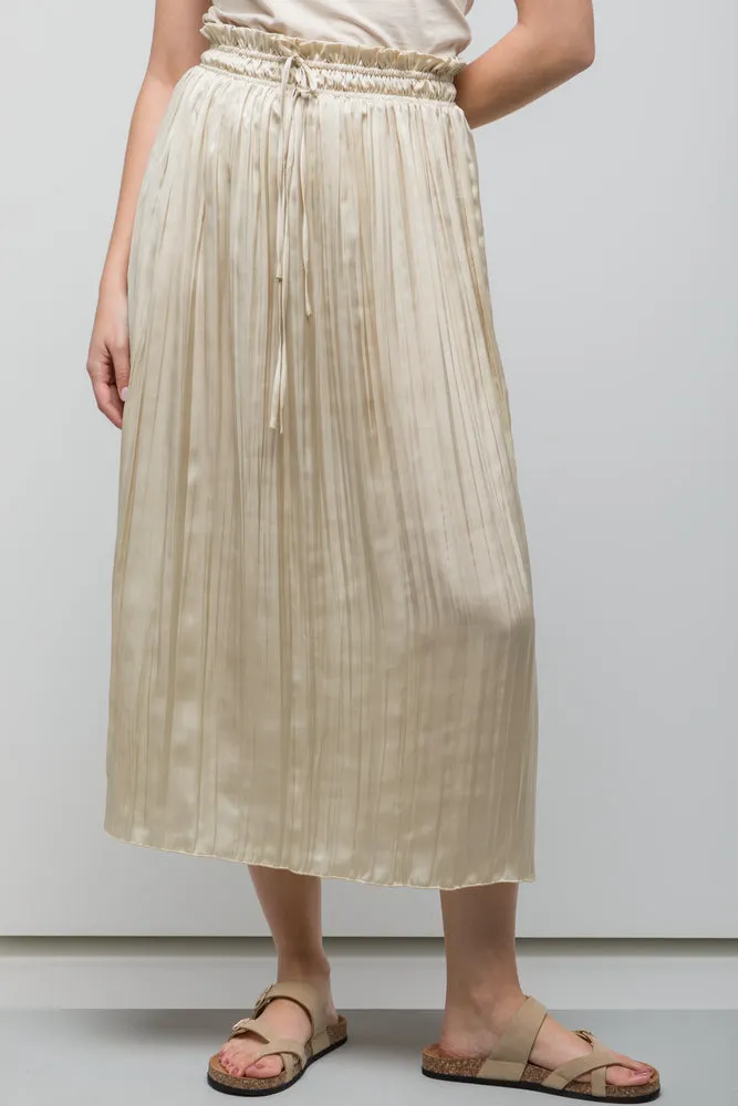 Pleated Skirt Natural