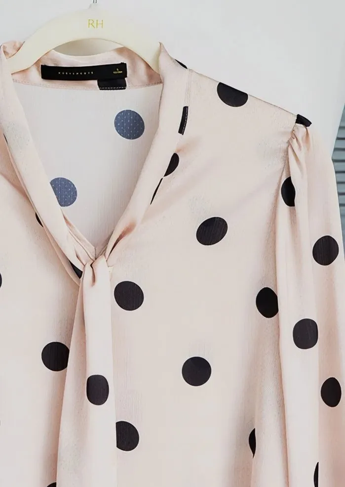 POLKA DOT SATIN SHIRT