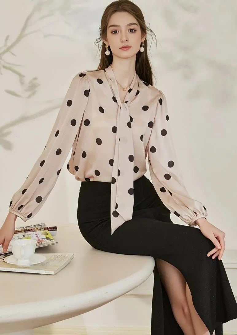 POLKA DOT SATIN SHIRT