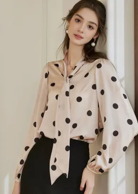 POLKA DOT SATIN SHIRT