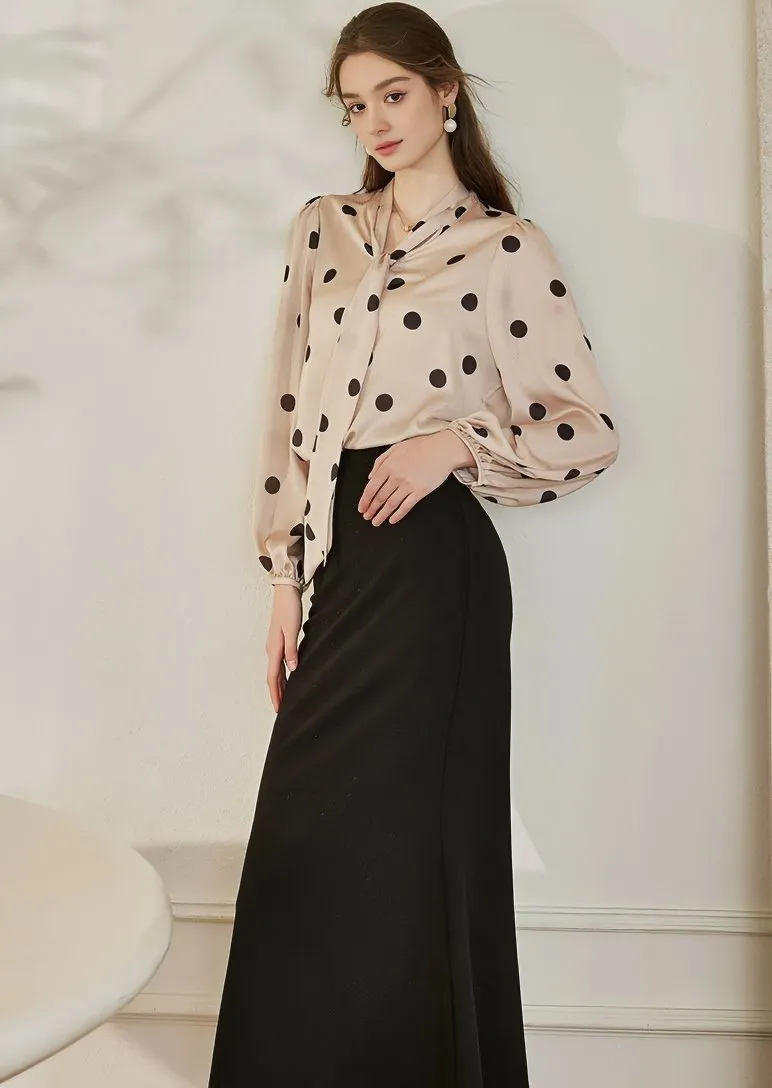 POLKA DOT SATIN SHIRT