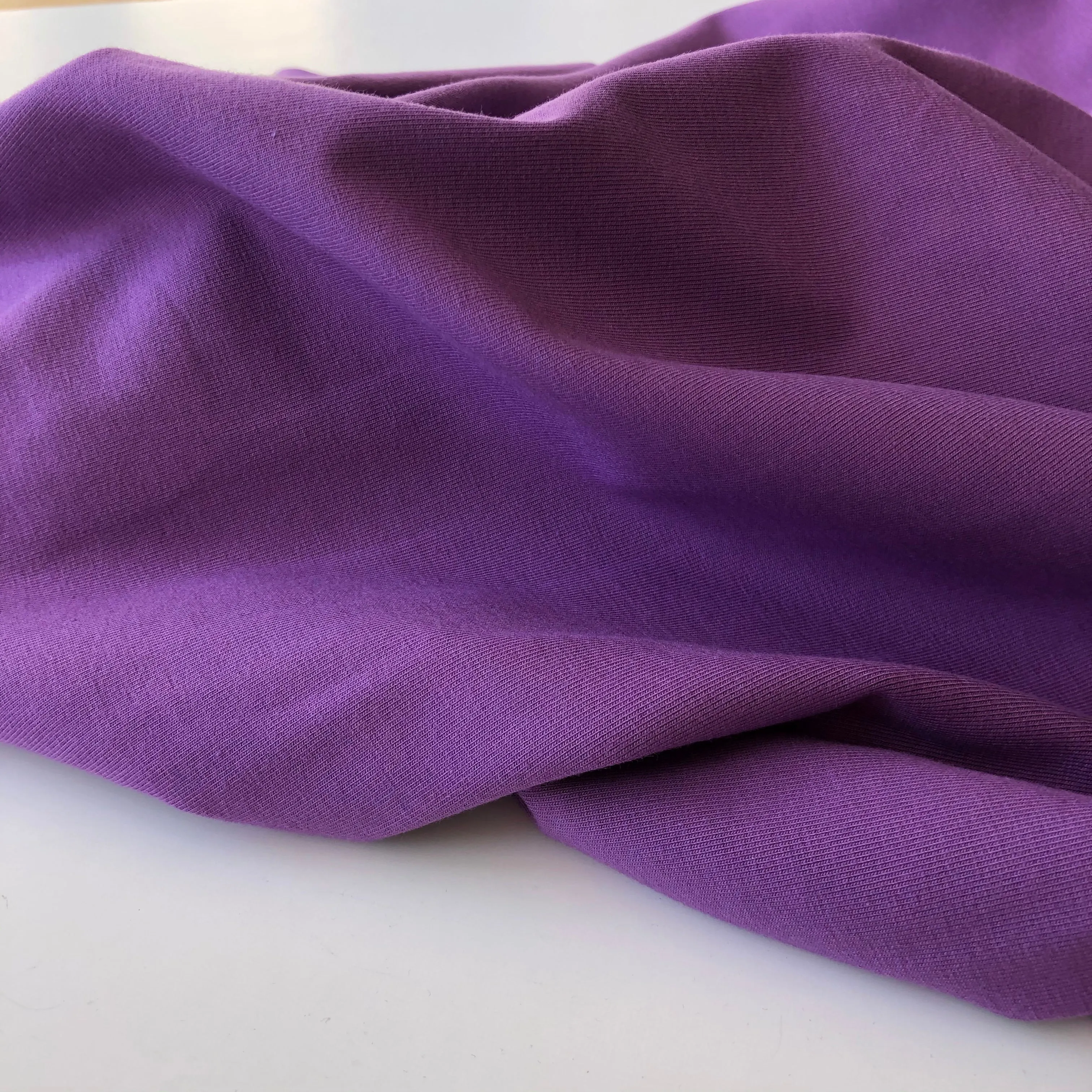 REMNANT 1.32 Metres - Essential Chic Purple Cotton Jersey Fabric