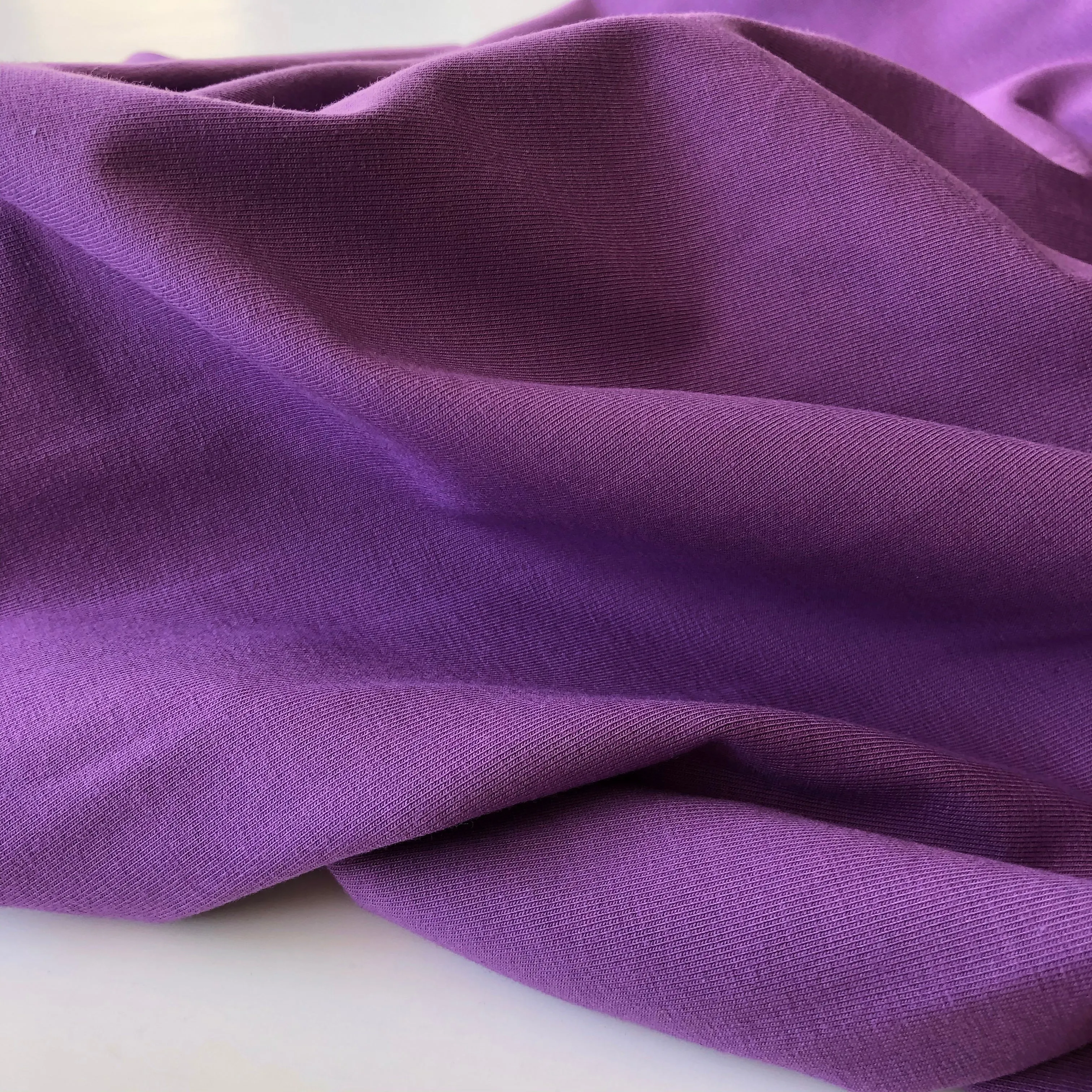 REMNANT 1.32 Metres - Essential Chic Purple Cotton Jersey Fabric