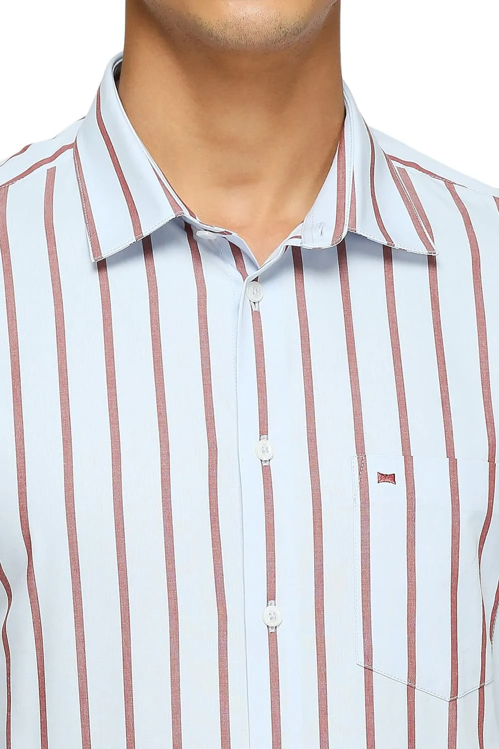 Slim Fit Cotton Stripes Shirts