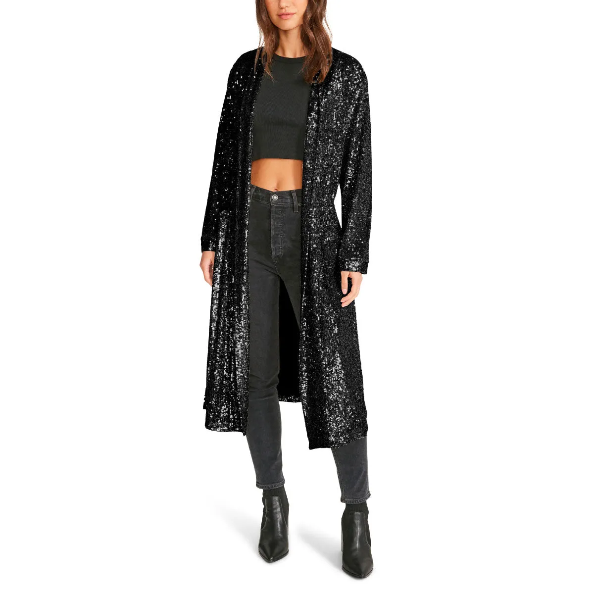 Steve Madden Show Stopper Sequin Duster Jacket