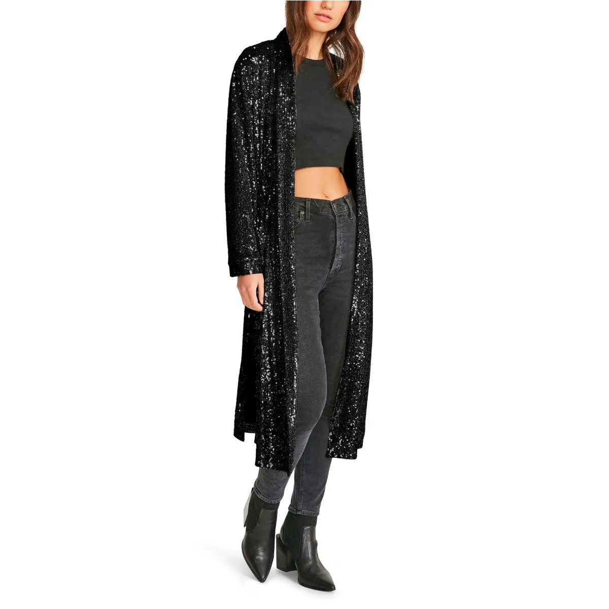 Steve Madden Show Stopper Sequin Duster Jacket