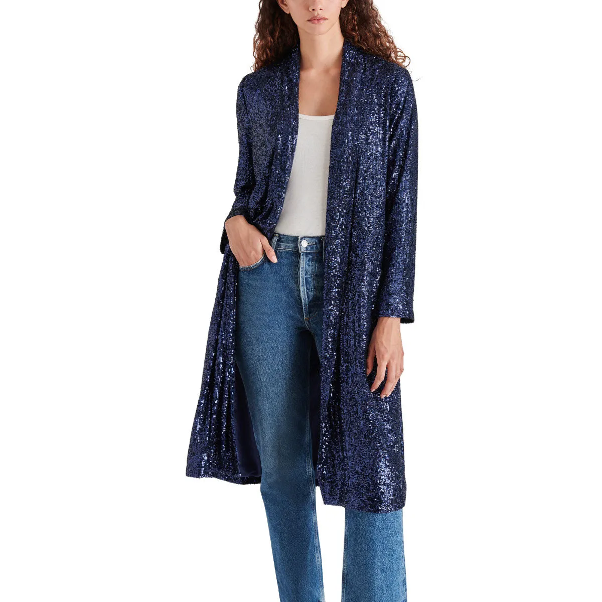 Steve Madden Show Stopper Sequin Duster Jacket